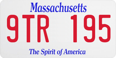 MA license plate 9TR195