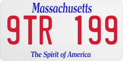 MA license plate 9TR199