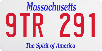 MA license plate 9TR291