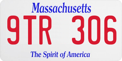 MA license plate 9TR306