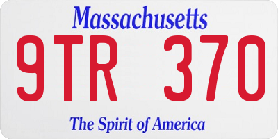 MA license plate 9TR370