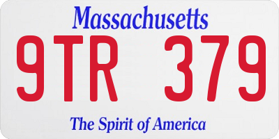 MA license plate 9TR379