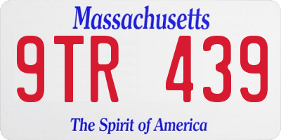 MA license plate 9TR439