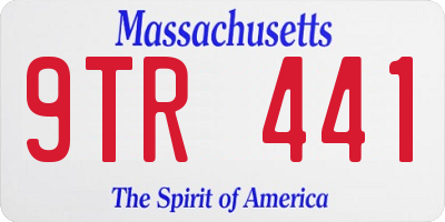 MA license plate 9TR441