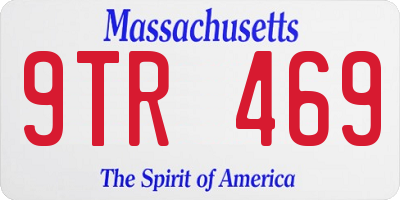 MA license plate 9TR469