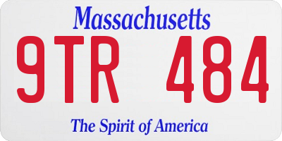MA license plate 9TR484