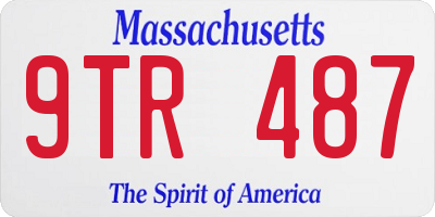 MA license plate 9TR487