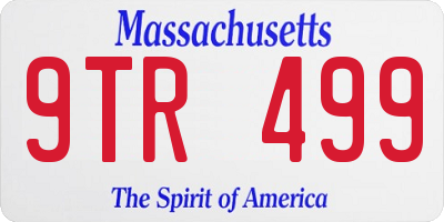 MA license plate 9TR499