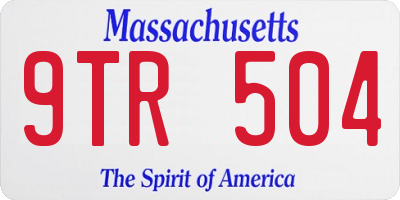 MA license plate 9TR504