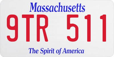 MA license plate 9TR511