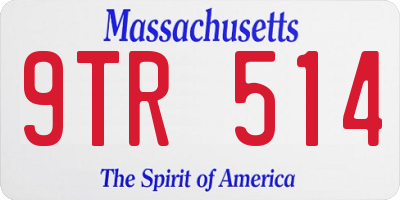 MA license plate 9TR514