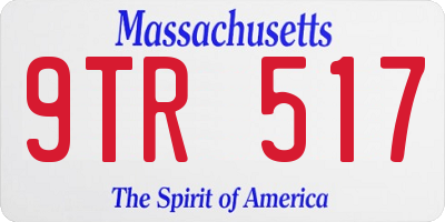 MA license plate 9TR517