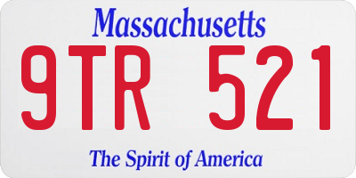 MA license plate 9TR521