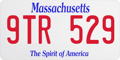 MA license plate 9TR529