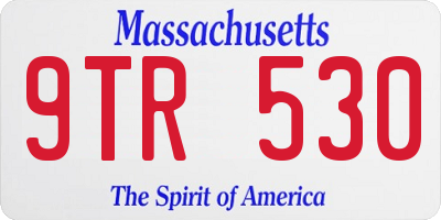 MA license plate 9TR530