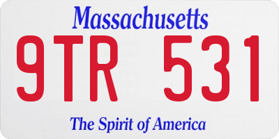 MA license plate 9TR531