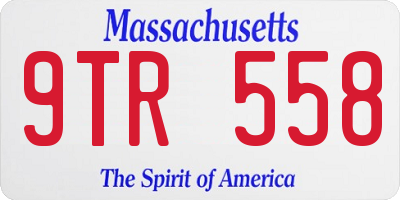 MA license plate 9TR558