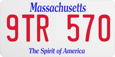 MA license plate 9TR570