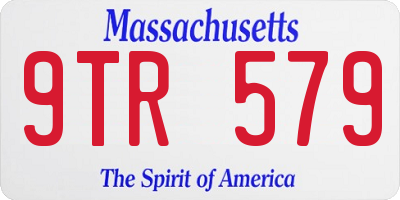 MA license plate 9TR579
