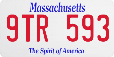 MA license plate 9TR593