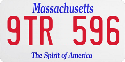 MA license plate 9TR596