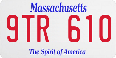 MA license plate 9TR610