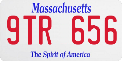 MA license plate 9TR656