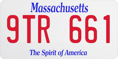 MA license plate 9TR661