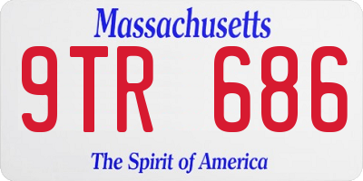 MA license plate 9TR686