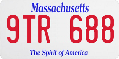 MA license plate 9TR688
