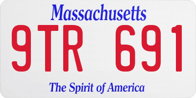 MA license plate 9TR691