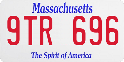 MA license plate 9TR696