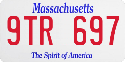 MA license plate 9TR697