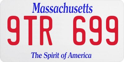 MA license plate 9TR699