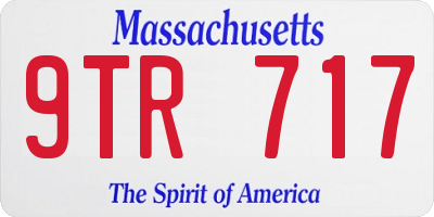 MA license plate 9TR717