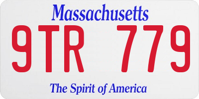 MA license plate 9TR779