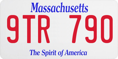 MA license plate 9TR790