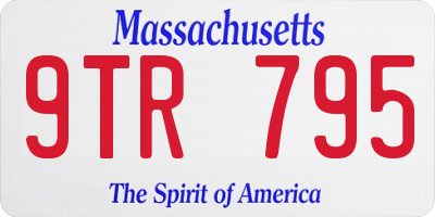 MA license plate 9TR795