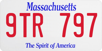 MA license plate 9TR797