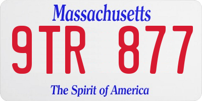MA license plate 9TR877