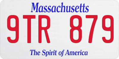 MA license plate 9TR879