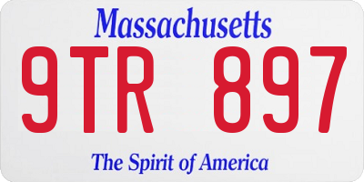 MA license plate 9TR897