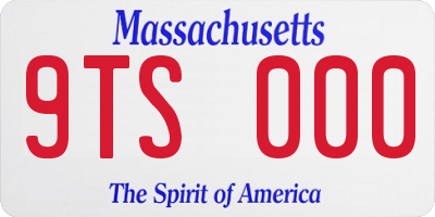MA license plate 9TS000