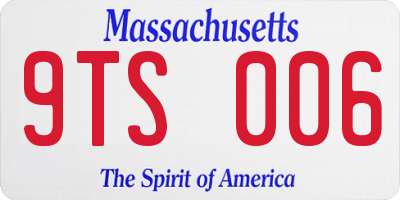 MA license plate 9TS006