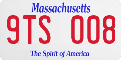MA license plate 9TS008
