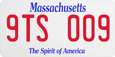 MA license plate 9TS009