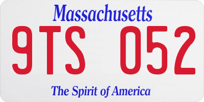 MA license plate 9TS052