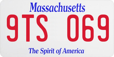 MA license plate 9TS069