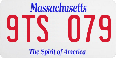 MA license plate 9TS079