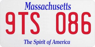 MA license plate 9TS086